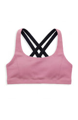 Petal - Double Strap Reversible Sports Bra - Rose/Black
