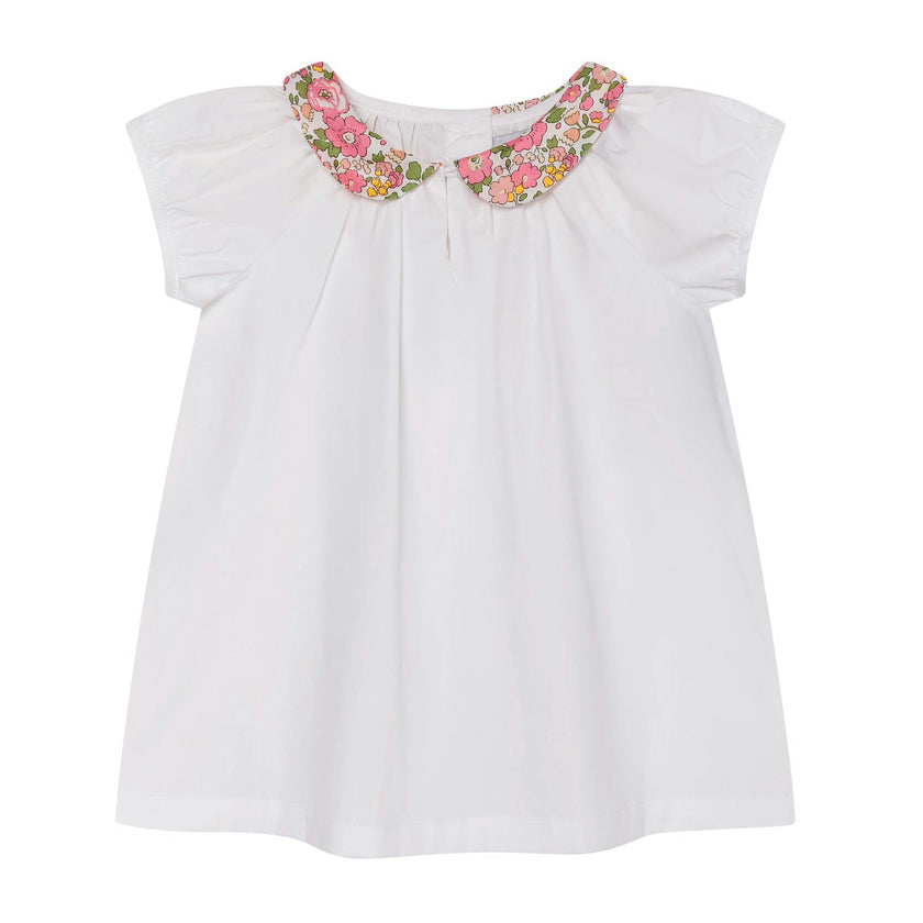 Made With Liberty Fabric Girls blouse Rose