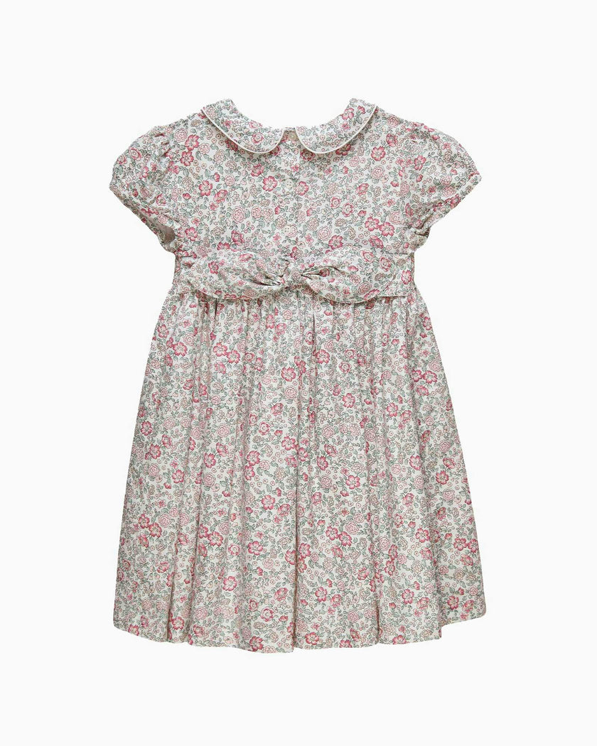 Arabella Floral Smocked Dress in Pink