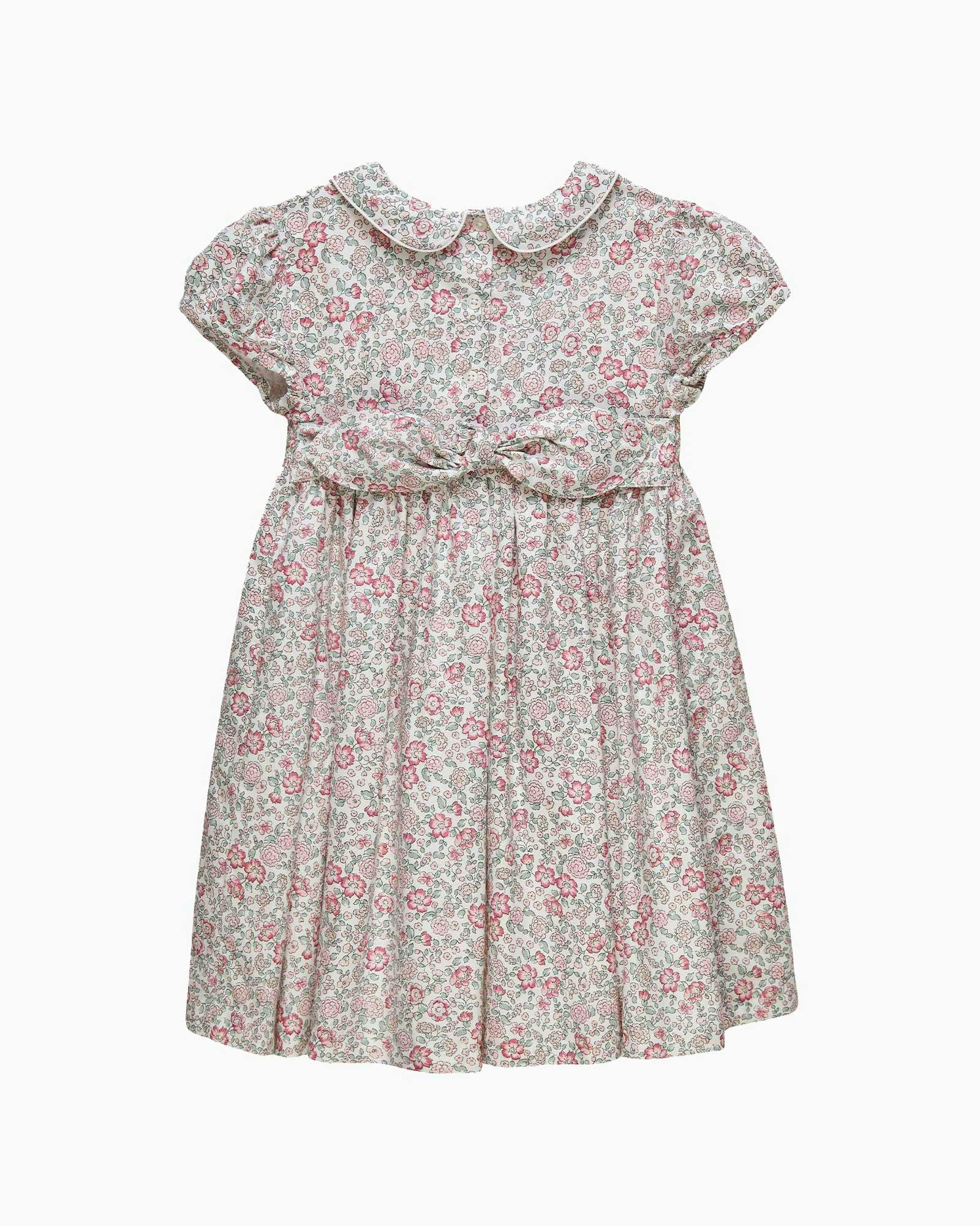 Arabella Floral Smocked Dress in Pink