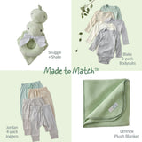 SNUGGLE + SHAKE - Baby Lovey Security Blanket Toy and Rattle Set