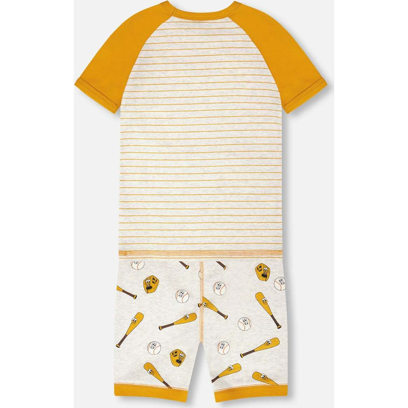 Organic Cotton Two-Piece Pajamas Set, Grey
