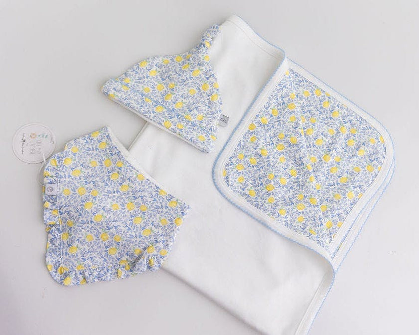 Lemons Pima Cotton Baby Bib