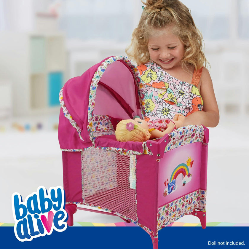 Baby Alive: Deluxe Doll Play Yard Accessory - Pink & Rainbow