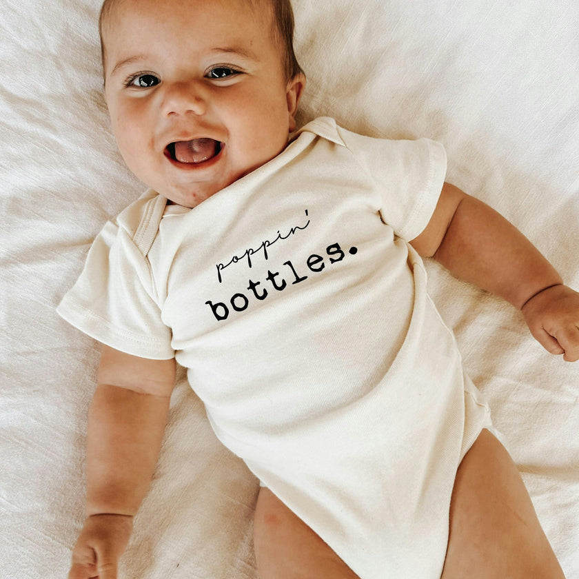 Poppin' Bottles Organic Cotton Baby Bodysuit