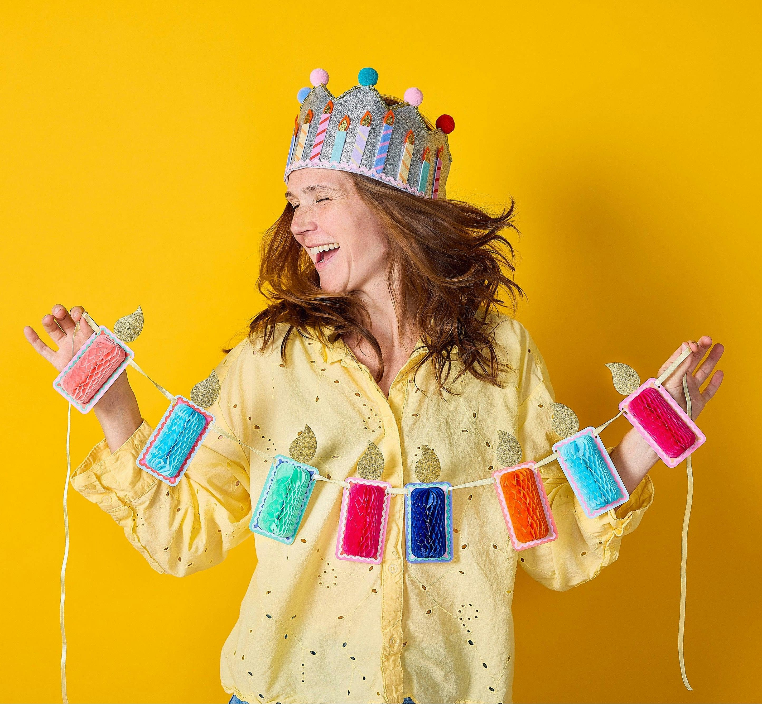 Make A Wish Honeycomb Candle Banner
