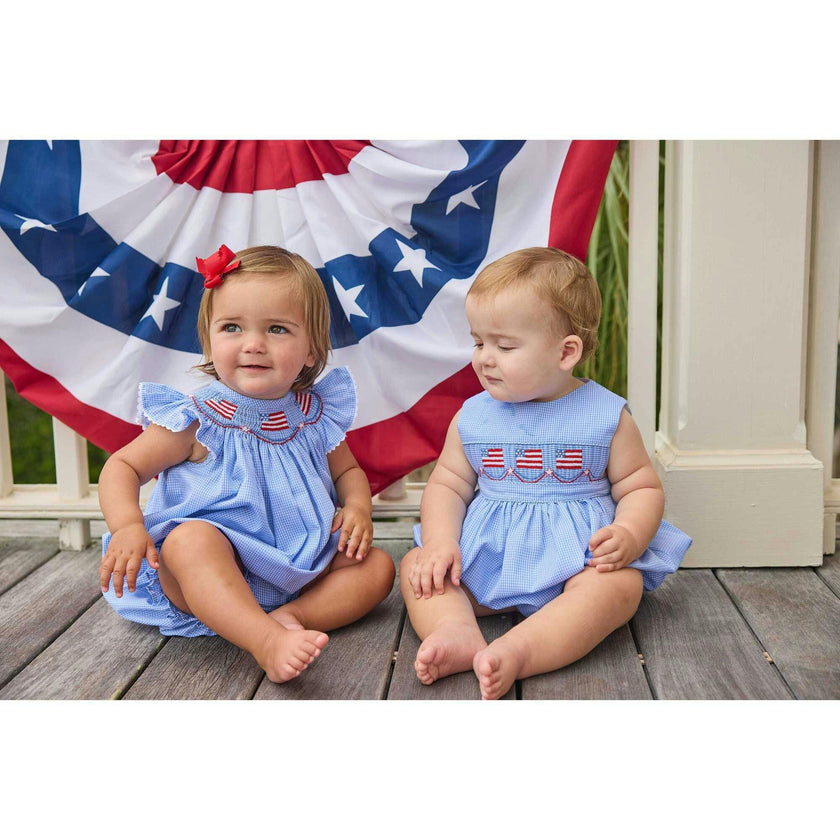 Smocked Bishop Bubble - Flags