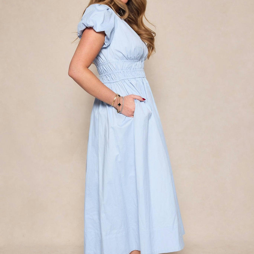 Zella Dress in Sky Blue