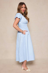 Zella Dress in Sky Blue