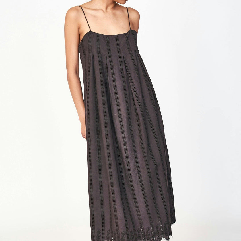 Zuma Dress in Black Vine Eyelet
