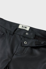 Faux Leather Straight Leg Pant