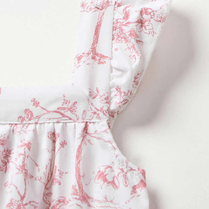 Girl's Twill Clara Nightgown in Pink Timeless Toile