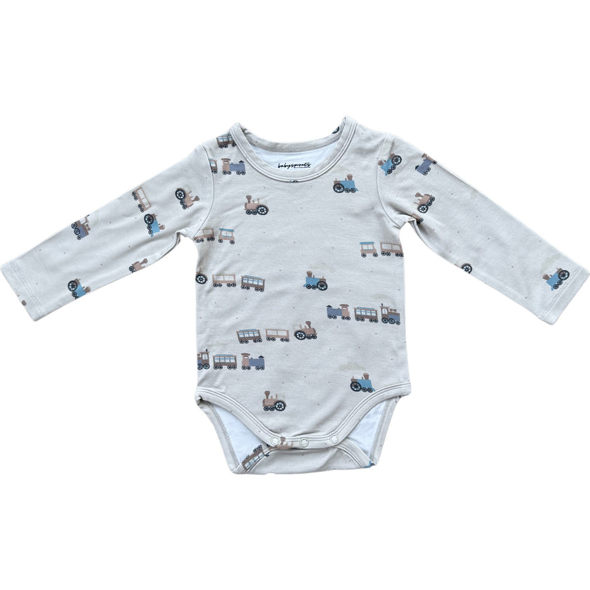 Baby Long Sleeve Bodysuit Trains