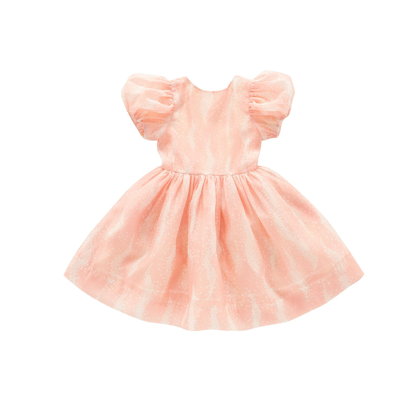 Fit & Flare Dress with Puff Sleeves