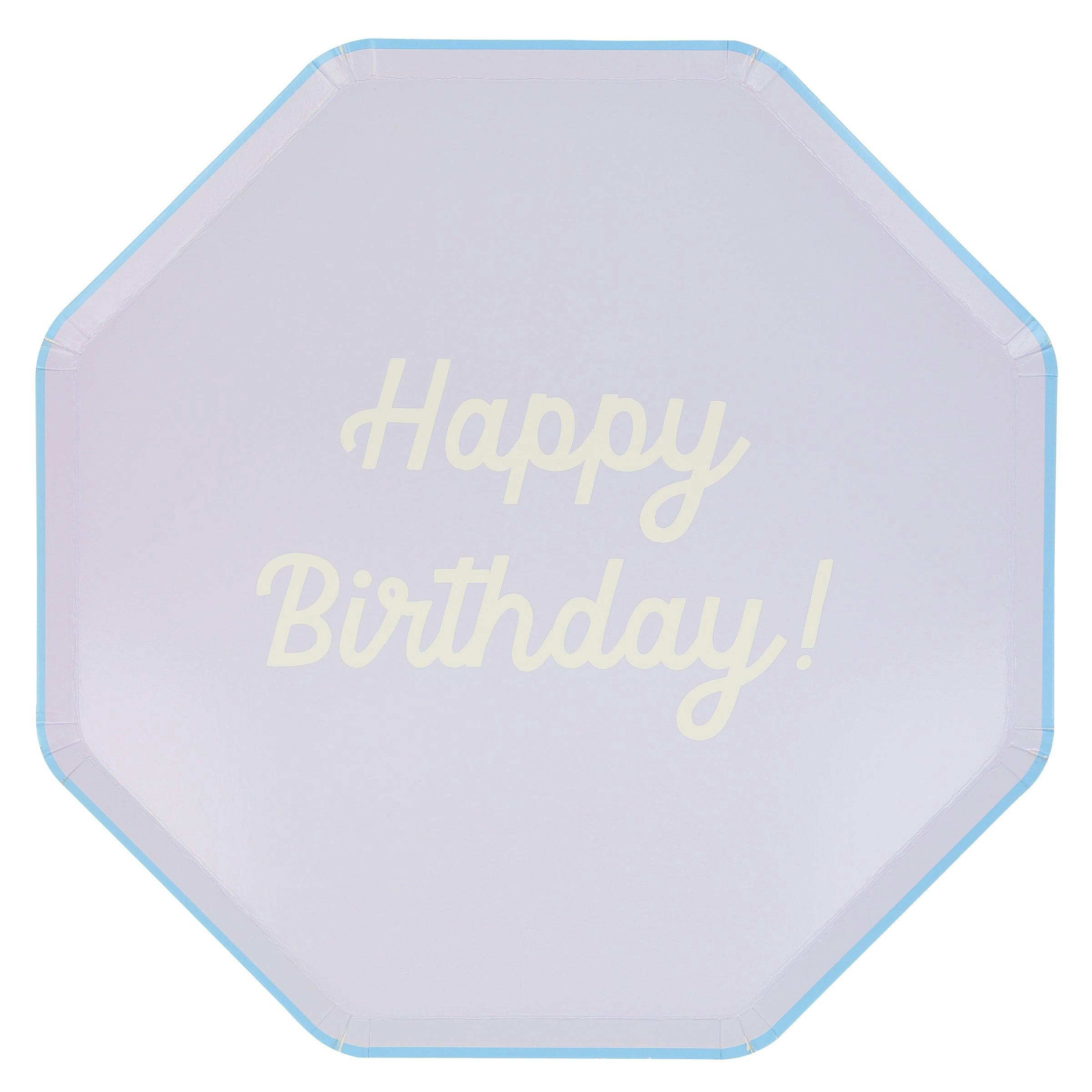 Mixed Happy Birthday Dinner Plates