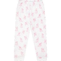 Pink Puppy Love Print Pajamas