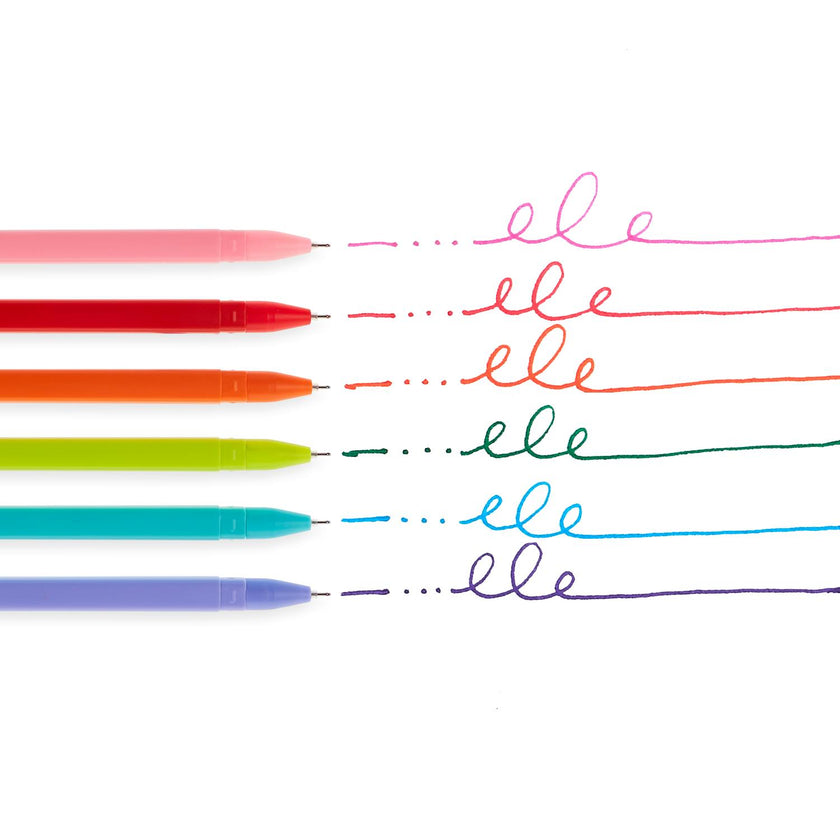 Fine Line Colored Gel Pens - Fine Tip - Set of 6