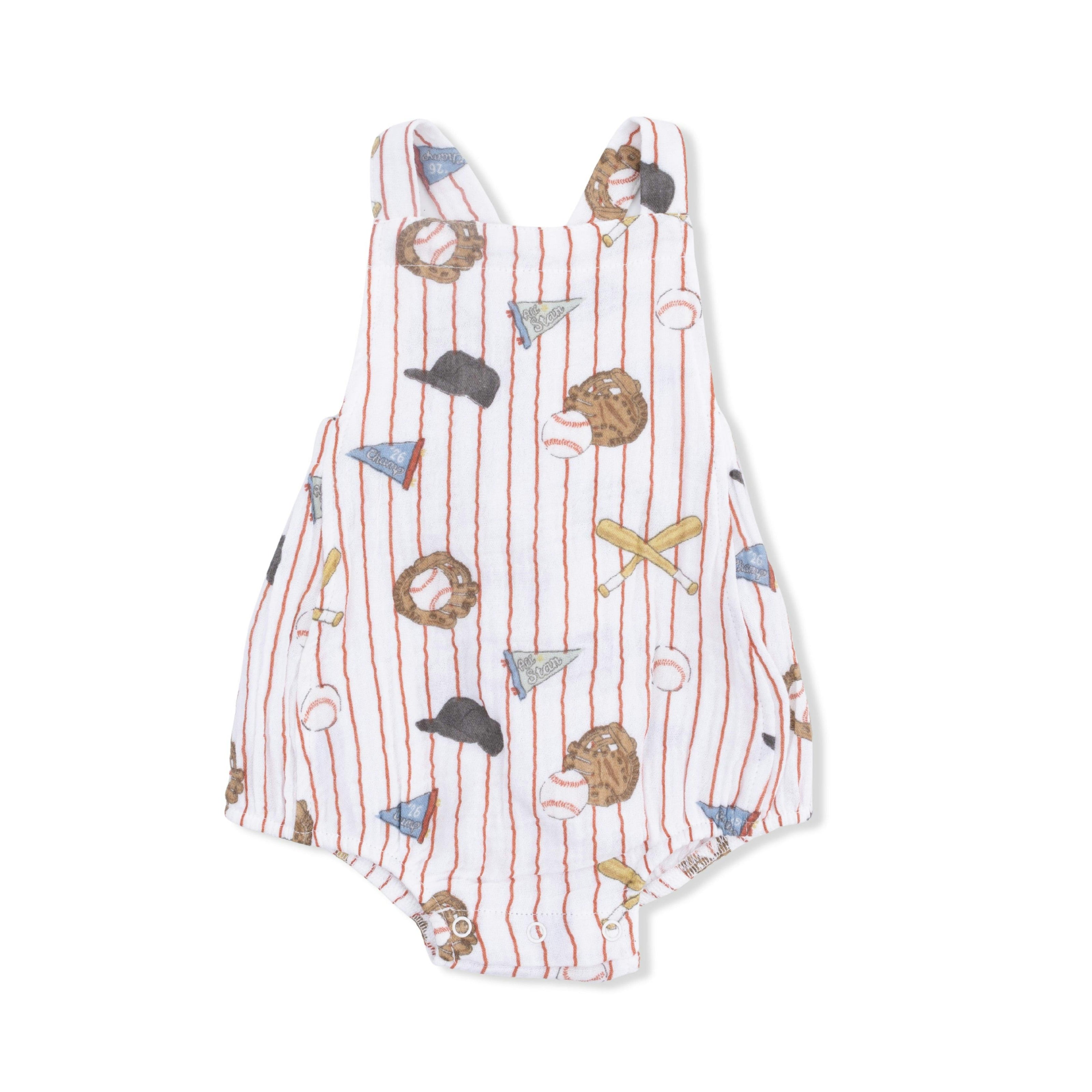 Vintage Baseball Stripe - Retro Sunsuit