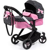 Bayer Design Dolls: Pram Xeo - Hearts Black & Pink