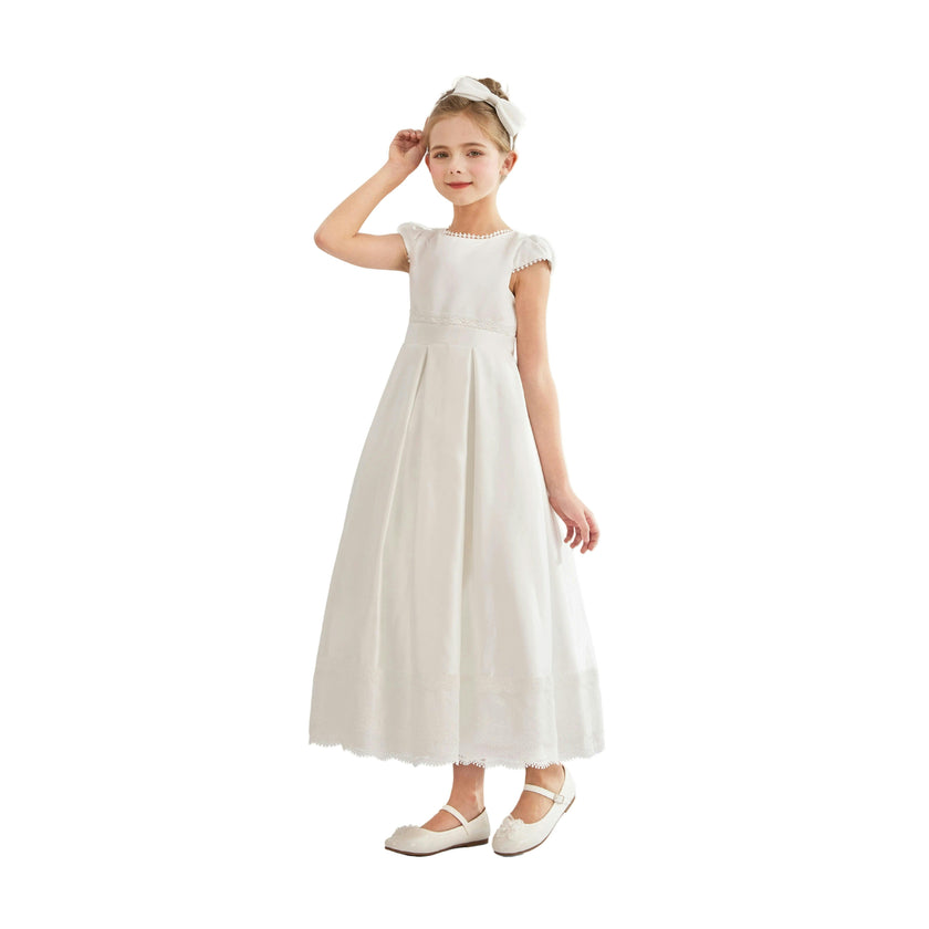 White Pearl-Trim Havenelle Dress