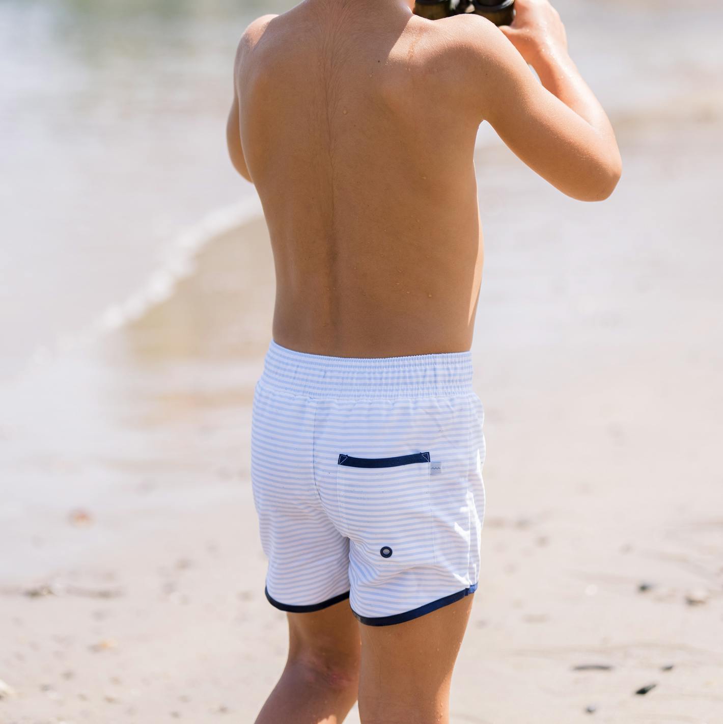 Powder Blue Stripe Boardies
