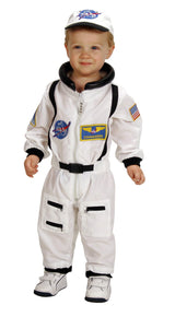 Jr. Astronaut Suit with Embroidered Cap, White