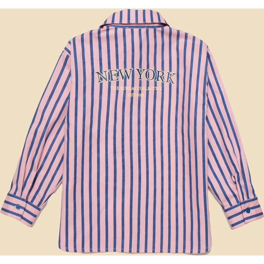 Stripe Button Down in Blue Note Stripe
