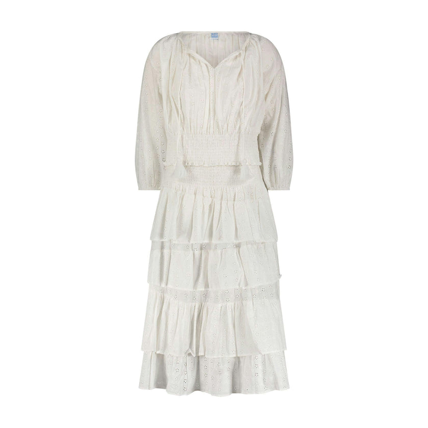 Lola Womens Blouse White Eyelet, White Eyelet