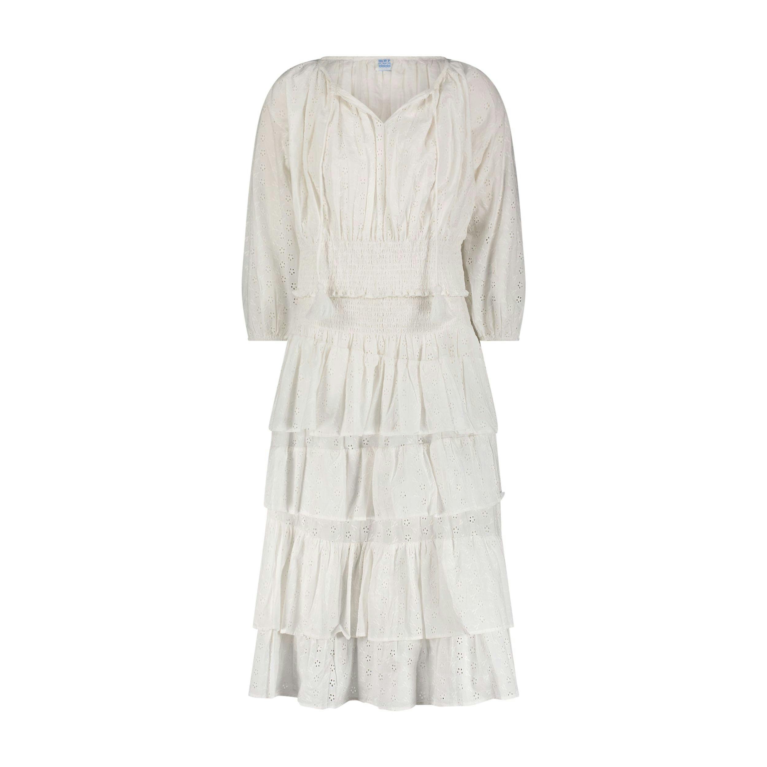Karmin Womens Ruffle Skirt White Eyelet, White Eyelet