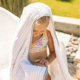 Toddler Hooded Towel - Unicorn Stripe