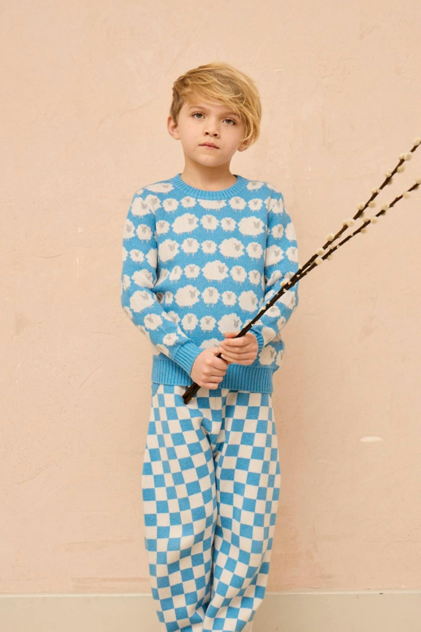 Flock of Sheep Jumper | Iceland Blue