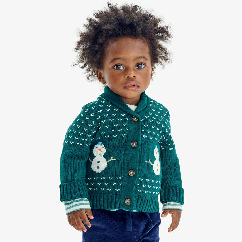 Baby shawl cardigan in frosty friends