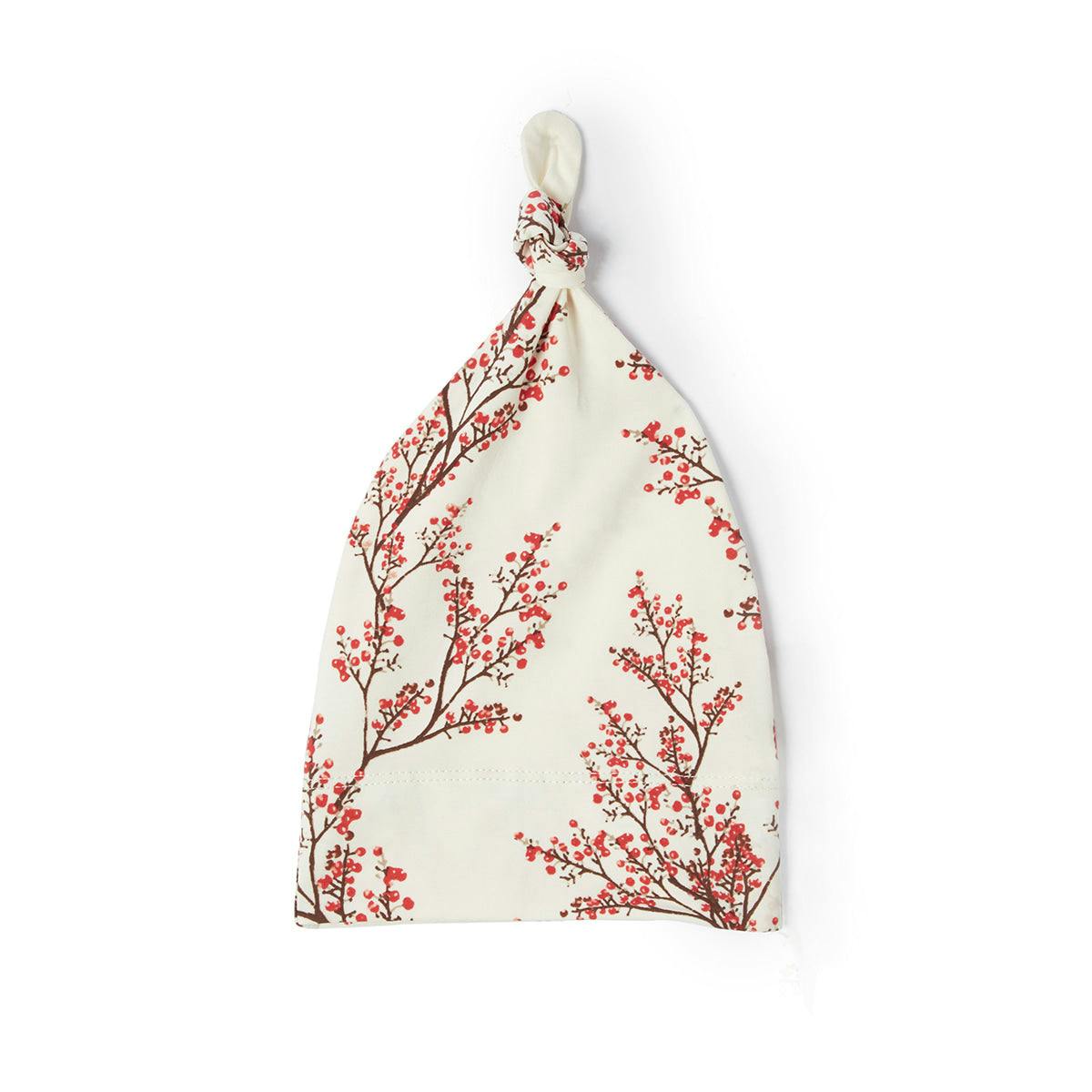 Winterberry Cotton Stretch Newborn Gown & Hat Set