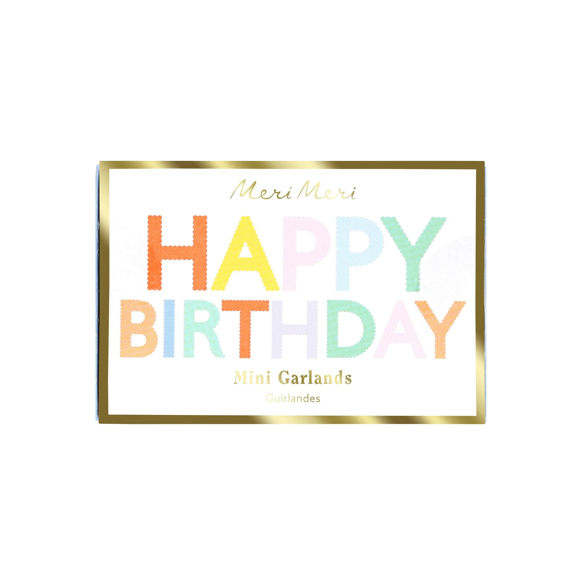 Happy Birthday Mini Matchbox Garlands