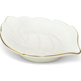 Leaf Dish With Gold Rim