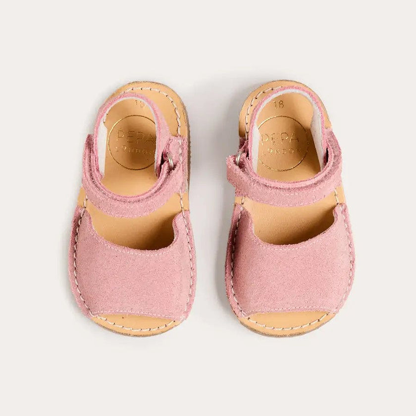 Open Toe Suede Sandals in Pink (21-30EU)