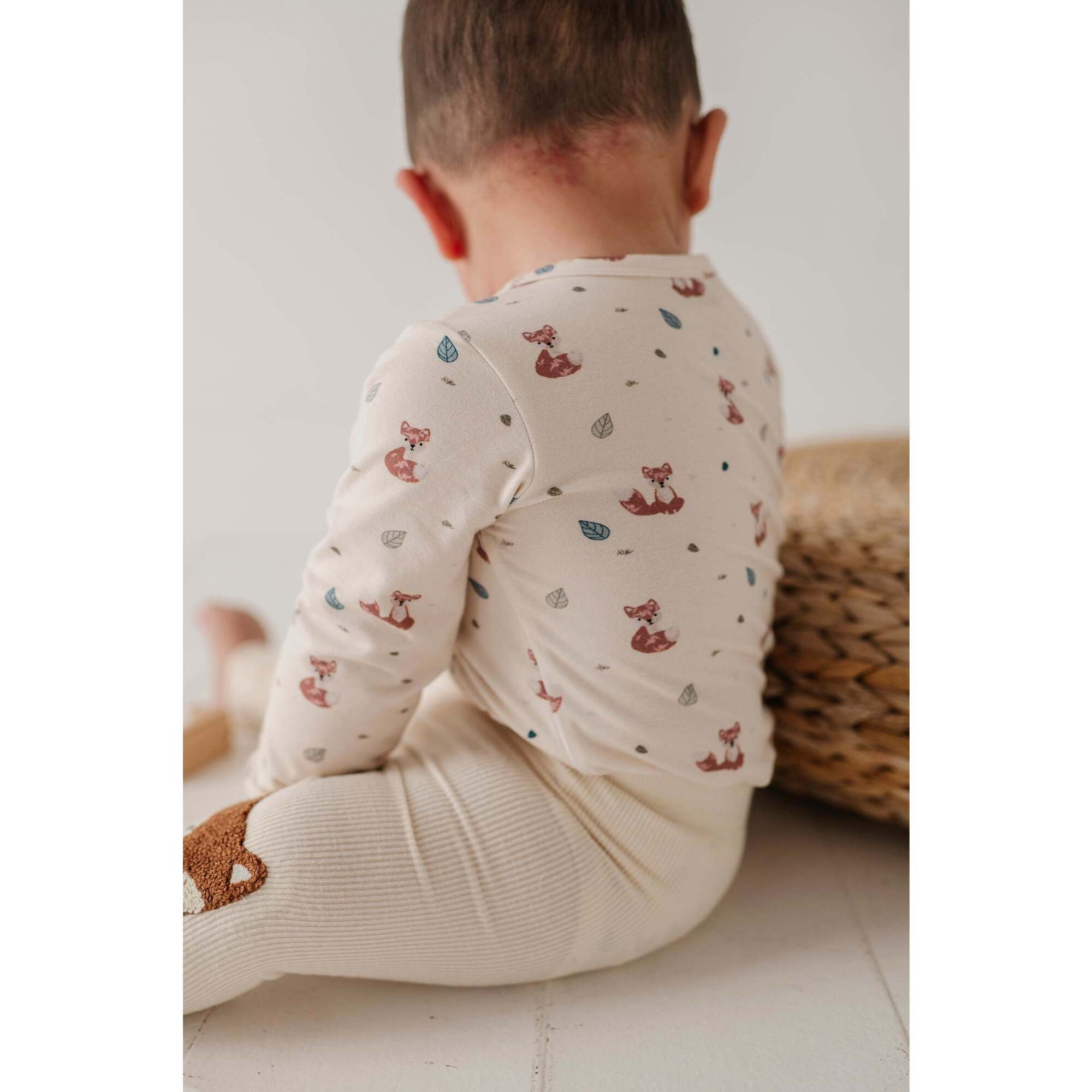 Baby Long Sleeve Bodysuit Caramel Stripe