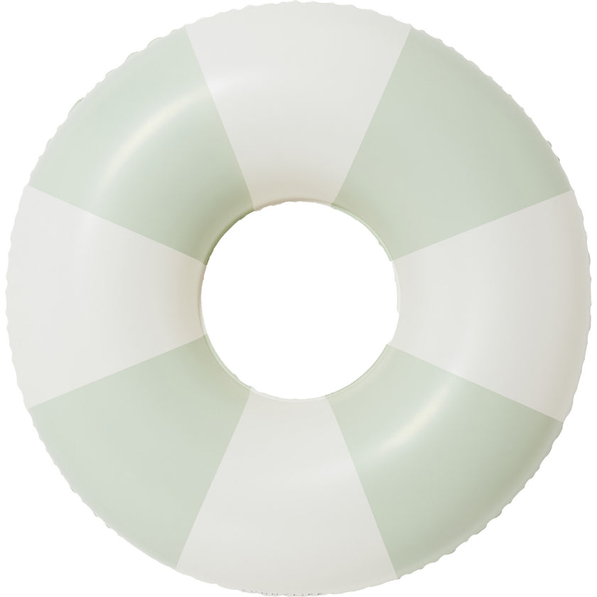 Tube Pool Ring: The Vacay Soft Olive Stripe