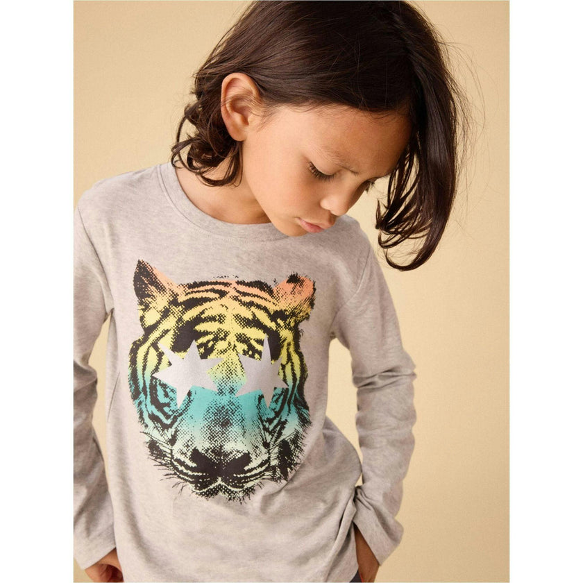 Star Foil Graphic Tee, Grey