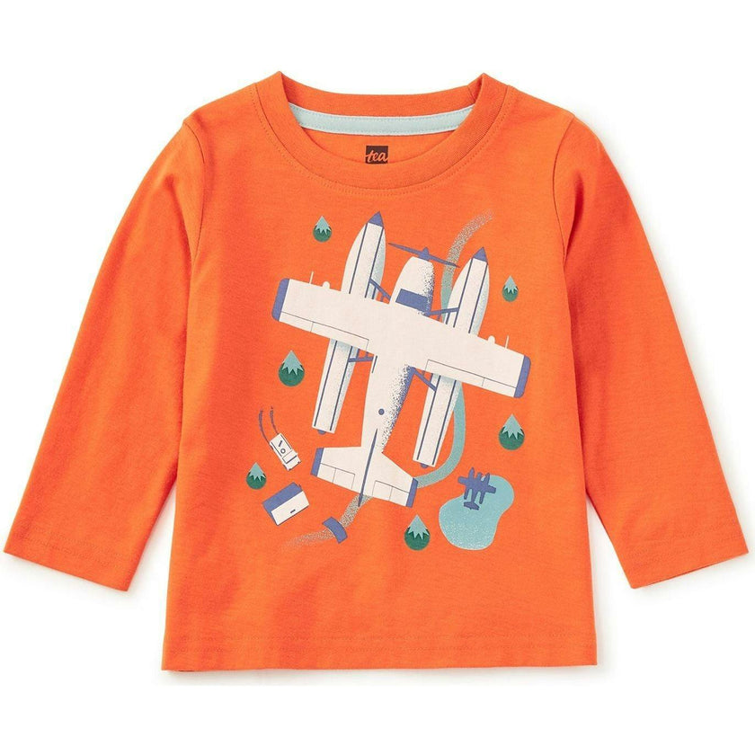 Seaplane Graphic Tee, Orange