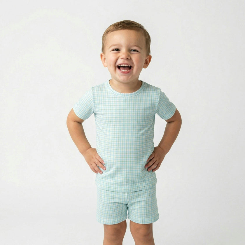 Bluegrass Picnic Short Sleeve & Shorts Bamboo Toddler Pajama Set