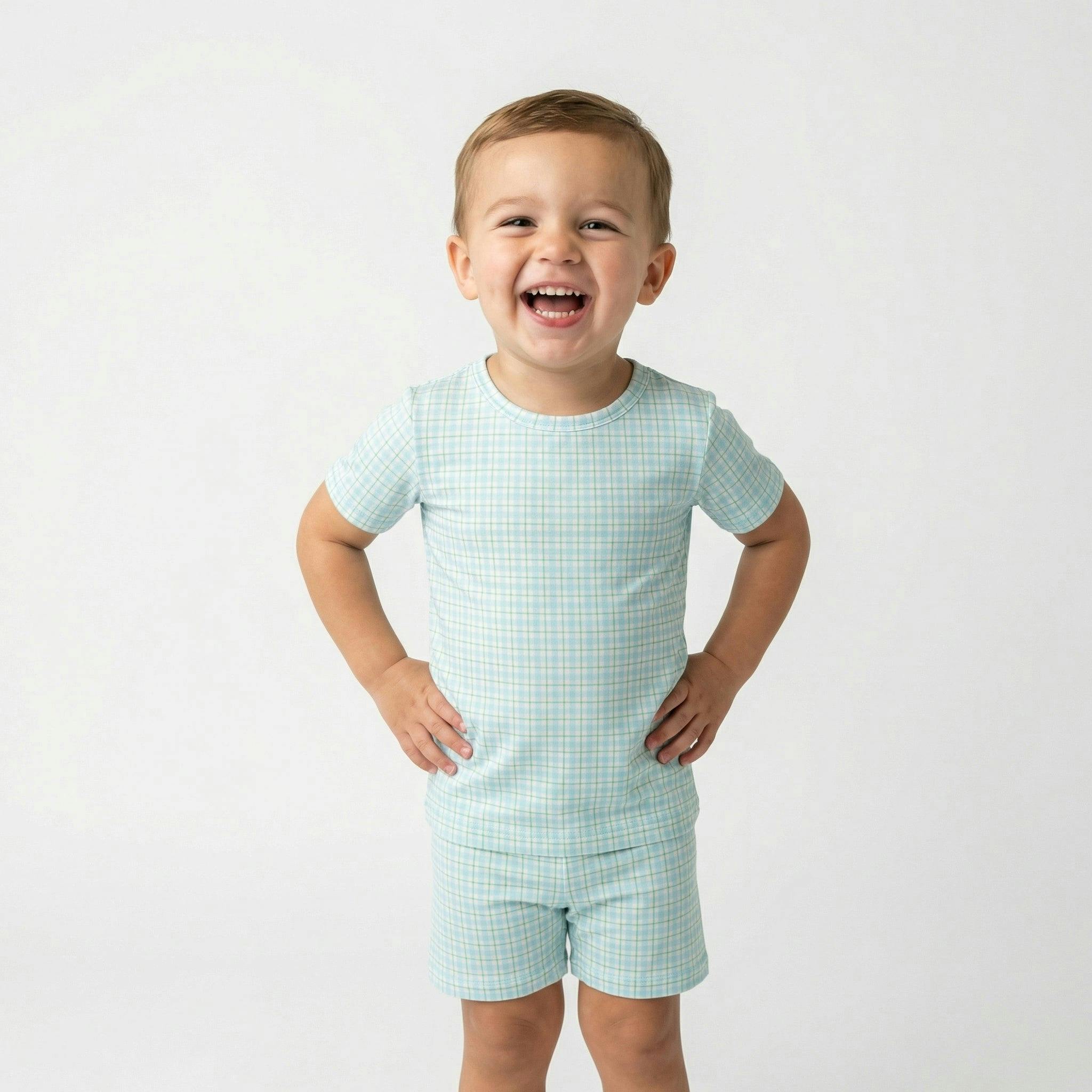 Bluegrass Picnic Short Sleeve & Shorts Bamboo Toddler Pajama Set