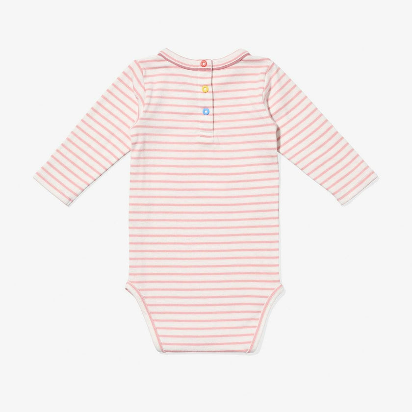 Edward One-piece, Dusty Rose Mini Stripe