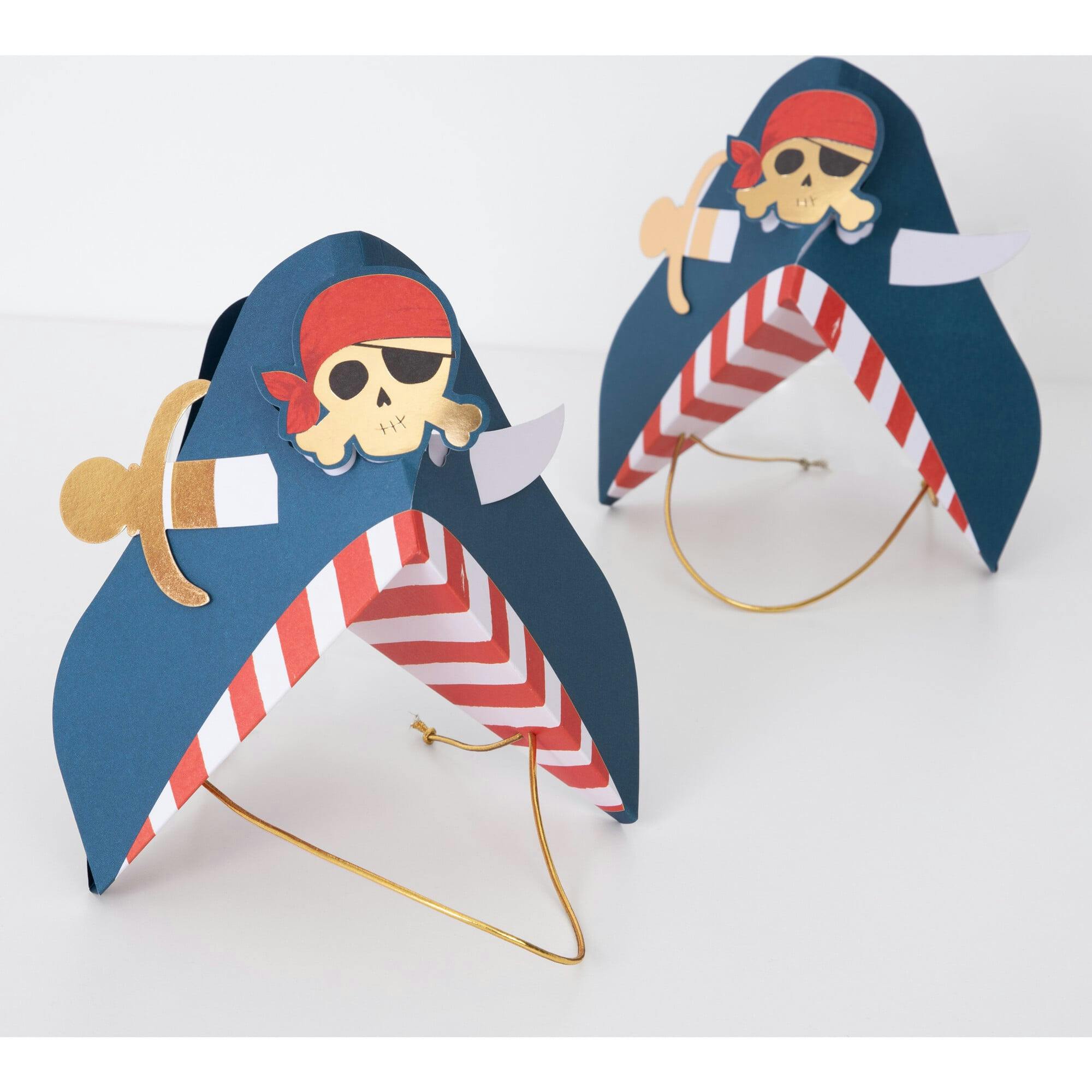 Blue Pirate Party Hats