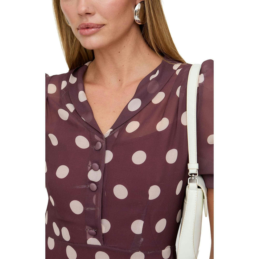 Julia Button Down Print Maxi Dress