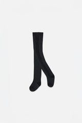Baby Knit Textured Tights Dark Blue