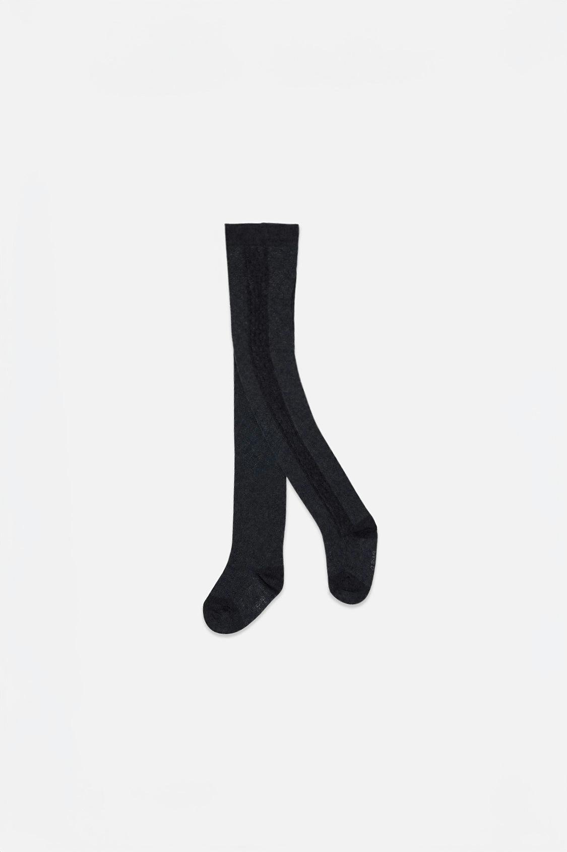 Baby Knit Textured Tights Dark Blue