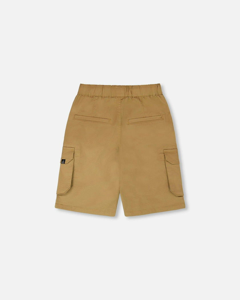 Stretch Twill Bermuda With Cargo Pockets