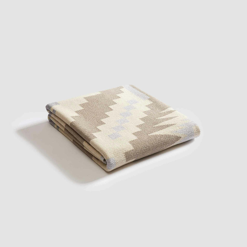 Cotton Sustainable Knit Throw Blanket | New Horizon