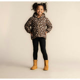 Alex Reversible Puffer Leopard Hearts